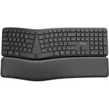 Trust Keyra ERGO Clavier sans fil Multi DE Bluetooth, Ergonomique, QWERTZ, Noir