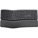 Trust Keyra ERGO Clavier sans fil Multi DE Bluetooth, Ergonomique, QWERTZ, Noir