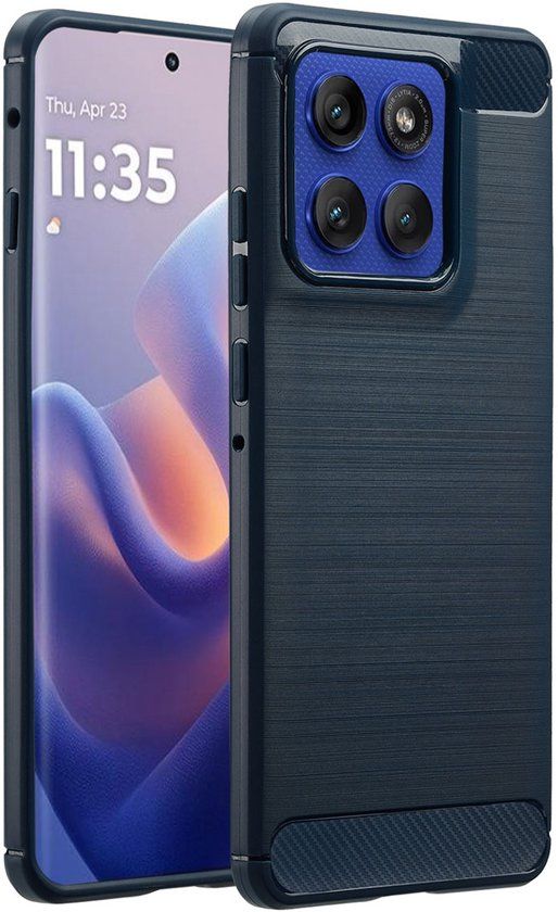 imoshion Brushed Backcover voor de Motorola Edge 60 Pro - Donkerblauw