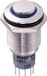 TRU COMPONENTS 701834 LAS2GQH-11ZE/B/12V/S/P Bouton-poussoir résistant au vandalisme 250 V/AC 3 A 1x marche/marche Continu Bleu Inox