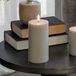 Uyuni Lighting PILLAR LED-bougie, gris clair Hauteur 15 cm Cire