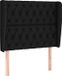 vidaXL Hoofdbord Tissu Noir 93x23x118/128 cm