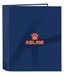 Safta Kelme Foliomap met 4 ringen, marineblauw en oranje