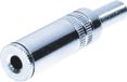 TRU COMPONENTS 1559775 Jackplug 3.5 mm femelle, droit Nombre de pôles: 3 Stéréo Argent 1 pièce(s)