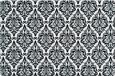 Zeller tafel placemats - barok print - zwart - 43,5 x 28,5 cm - Vintage onderleggers