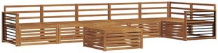 vidaXL - Hoek loungeset - 7-delig - Naturel - Acaciahout