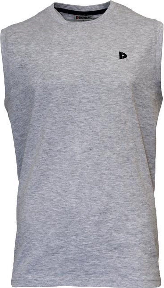 Donnay tanktop Stan heren katoen grijs