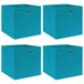 VidaXL Opbergboxen 4 stuks 32x32x32 cm stof babyblauw