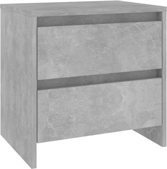 vidaXL Nachtkastje 45x34,5x44,5 cm bewerkt hout betongrijs