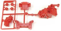 Tamiya 300050541 - TA01/02 transmissiebehuizing voor, rood