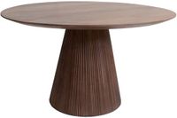 Giga Meubel Eettafel Salvador Rond - Mangohout - Donkerbruin - 130x130x76cm