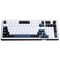 The G-Lab KEYZ Elite 400 HE BW - Clavier de jeu magnétique Hall Effect 96% QWERTY US, Filaire USB, 8000 Hz Rapid Trigger, Actuation réglable 0,01 mm, PBT Hot-Swap, RGB & Macros - Windows/Mac