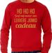 Bellatio Decorations Foute kersttrui/sweater voor heren - Hohoho jonko cadeau - rood - glitter goud XL