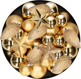 Kerstversiering Boules de Noël en plastique Or 6-8-10 cm Lot de 62x Pièces - Décoration de sapin de Noël
