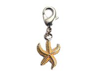 INNSPIRO NICE CHARMS hanger van metaal, zeester oranje met karabijnhaak, 11 x 15 mm, 25 stuks