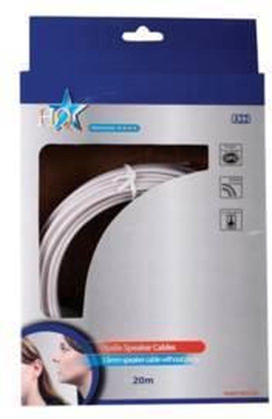 HQ SS7003/20 audio kabel 20 m Wit
