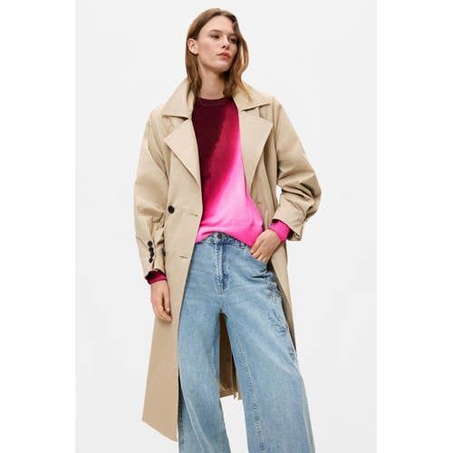 Desigual katoenen trenchcoat met ceintuur - beige
