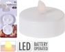 Maxi Theelicht LED 2 stuks op kaart Blanc Plastique