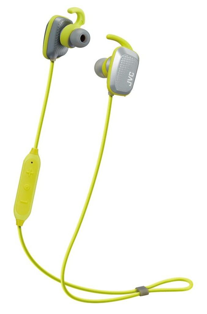 JVC HA-ET65BV-H Draadloze Sport Headset - Bluetooth - IPX5 - Groen/Grijs