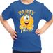Bellatio Decorations Verkleed shirt meisjes - Party Time - blauw - carnaval - voor kinderen 134/140