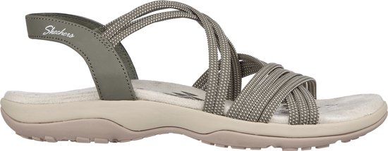 Skechers REGGAE SLIM - TURN IT UP Dames Sandalen - Olijf