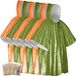 Merkloos / Sans marque HORCONDORM S.R.L. 6 Stuks Nooddeken, Emergency Blanket, Noodsurvival-Poncho, Thermo Foliecoating, Deken Voor Warmtebehoud En Regen, Omkeerbaar Met Capuchon, Winddicht, Draagbaar, Voor Buiten