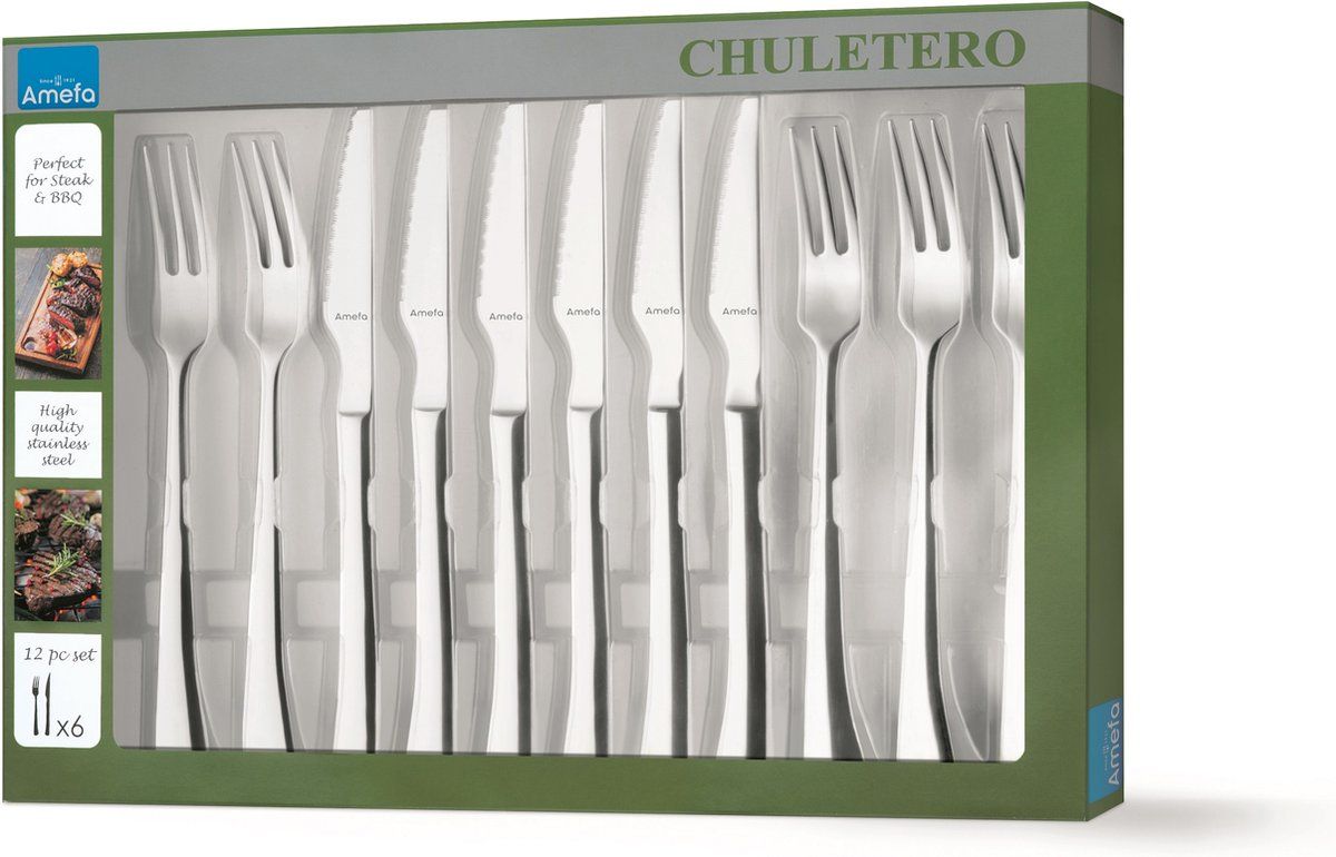 Amefa Chuletero Steakset - 12-delig - 6 Personen