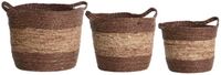 Light & Living KILKEE Mand S/3 Ø30x30+Ø35x35+Ø40x40 cm Bruin