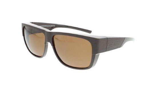 H.i.s HPS09101-2 Overzetzonnebril - Bruin/bruin - Unisex