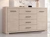 Commode VEIGAR 2 portes 4 tiroirs santana clair