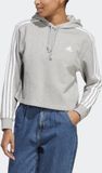 adidas Sportswear Essentials 3-Stripes French Terry Crop Hoodie - Dames - Grijs