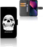 B2Ctelecom Telefoonhoesje met Naam Apple iPhone 13 Skull Eyes Book Case Kunstleer/TPU Doodskop/Design