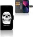 B2Ctelecom Telefoonhoesje met Naam Apple iPhone 13 Skull Eyes Book Case Kunstleer/TPU Doodskop/Design