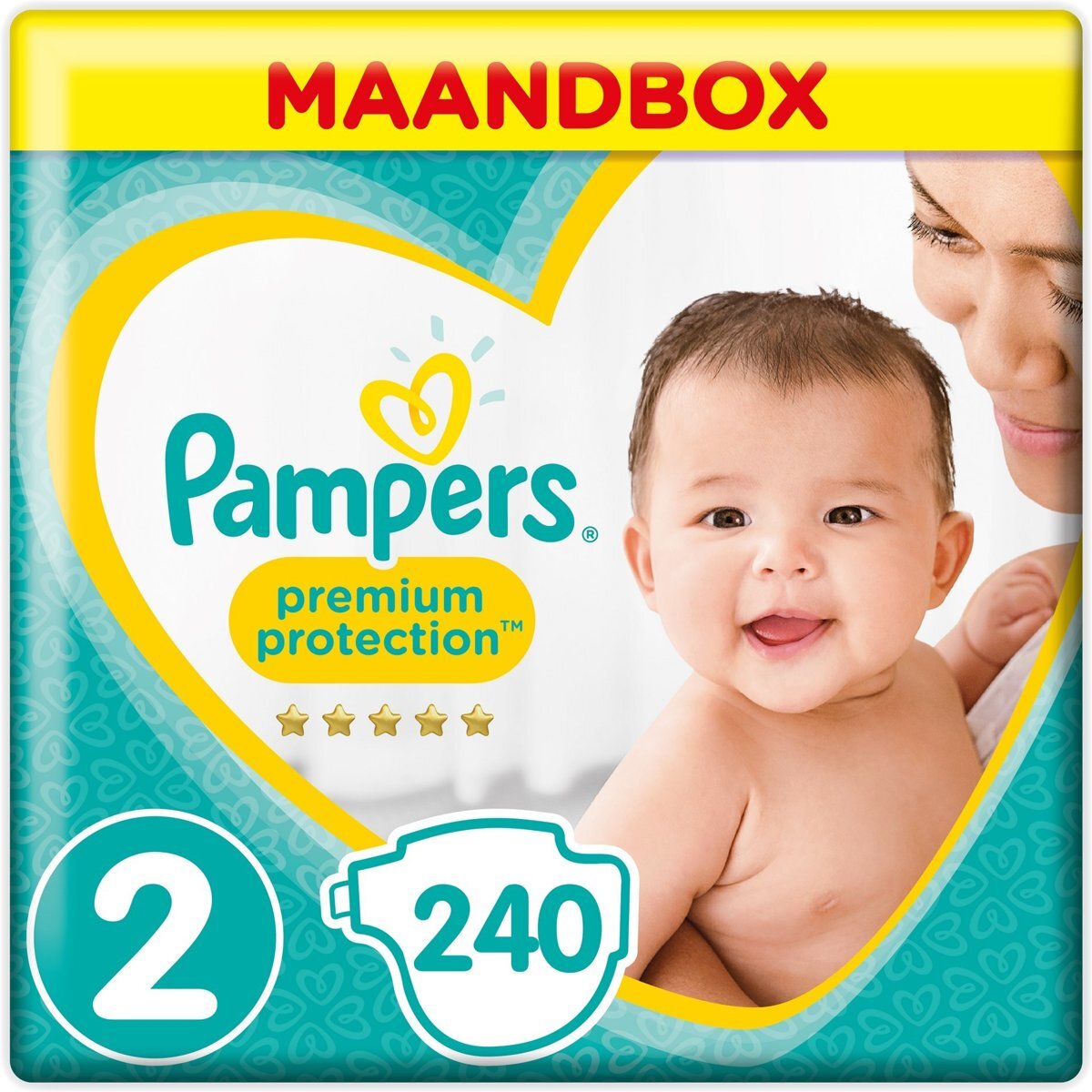 Pampers Premium Protection Maat 2 Mini 4 8 kg Maandbox 240 Stuks Luiers