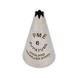 PME ST6 Supatube nr. 6 van naadloos roestvrij staal met middelgrote ster, zilver, 1,72 x 1,72 x 3 cm
