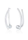 Elli - Oorbellen - Dames oorsteker met kristallen in 925 sterling zilver - Dames