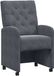 vidaXL Fauteuils de salle à manger à roulettes, lot de 2, velours, gris foncé