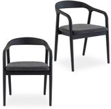 IDIMEX Eetkamerstoelen HARPER, set van 2, massief hout, zwart/grijs