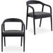 IDIMEX Eetkamerstoelen HARPER, set van 2, massief hout, zwart/grijs