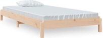 vidaXL Stapelbed 90x190 cm Massief Grenenhout Naturel