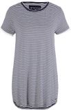 Tom Tailor - Pyjama-jurk met streepjespatroon - Maat 44 - blue ring