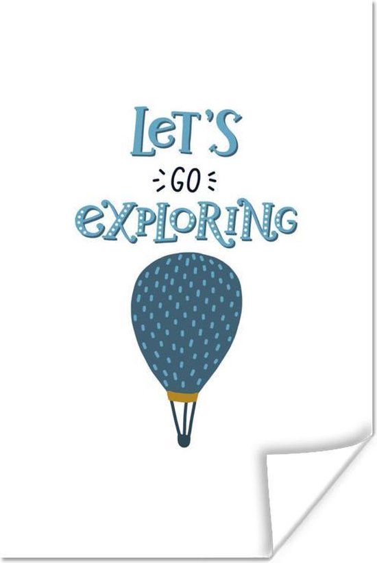 PosterMonkey Poster Luchtballon - Quote - Kind - Jongens - Meisjes - Baby - 20x30 cm - Poster Babykamer