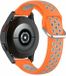 By Qubix - Siliconen sportbandje met gesp - Oranje + grijs - Geschikt voor Garmin Forerunner 970 / 570 (47mm) / 255 - Smartwatch bandje 22mm