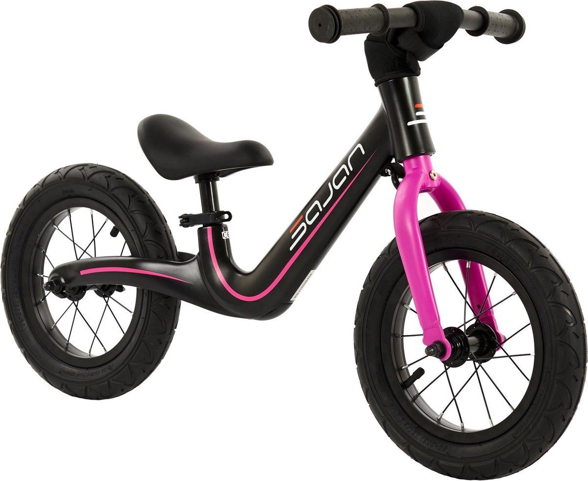 Sajan Loopfiets - Magnesium - Zwart-Roze