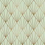 Merkloos / Sans marque Lindegroen Inpakpapier met Waaiermotief – 30 cm × 100 m – 74 g/m² meta