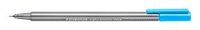 Staedtler Triplus Fineliner 334-301 (driehoekig, superfijne, metalen punt, lijnbreedte ca. 0,3 mm, 10 stuks) neon blauw