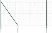 vidaXL Euro-hek met grondpennen 10 x 1,5 m PVC-coated staal groen mesh