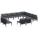 vidaXL - Hoek loungeset - 10 zitplekken - Antraciet - Metaal