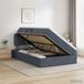 vidaXL Opbergbed met hoofdeinde Donkergrijs 120 x 200 cm Fluweel