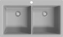 dkd-home-decor Évier double en granit, gris, 860 x 510 mm